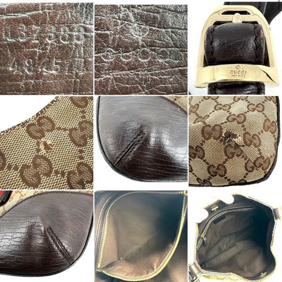 Authentic Gucci GG Shoulder Bag Sherry Line Horsebit Brown - Picture 9 of 9